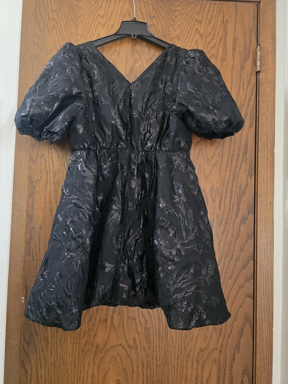 EloquiibElegant Black Puff-Sleeve Mini Dress Women Size 14 - Picture 14 of 14